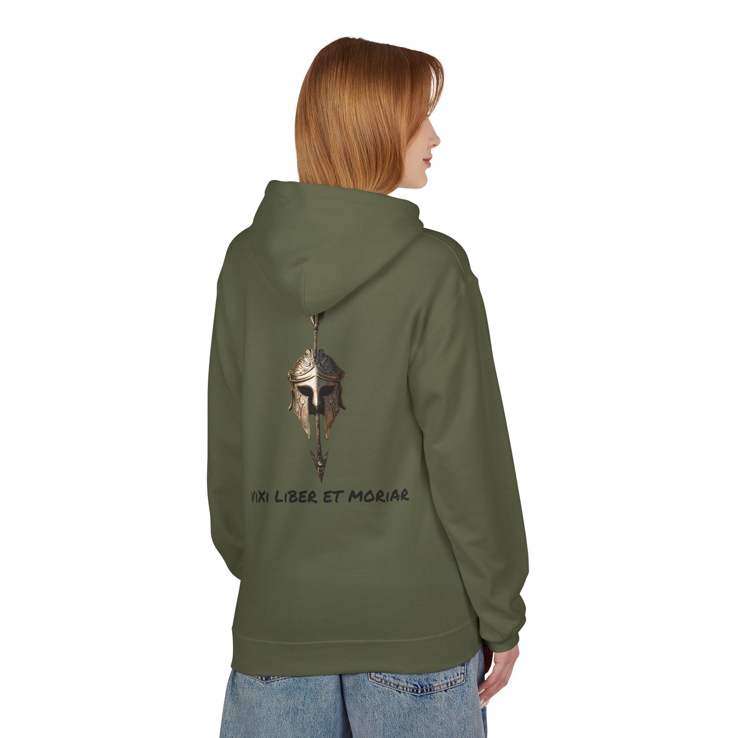 Cotton "Vixi Liber et Moriar" Hooded Sweatshirt